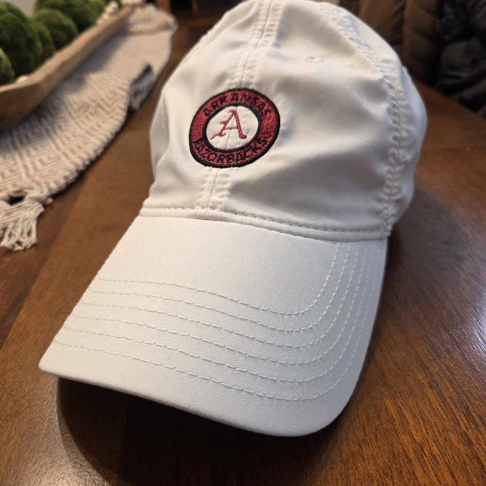 Legacy White Cap with Red Logo